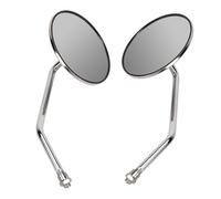 Motorcycle Side Mirrors, 2PCS Motorcycle Rear View Mirror Stainless Steel Clear View Replacement for Suzuki Gn125