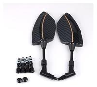 Motorcycle Side Mirrors For CB500X CB500F Rearview Mirrors Carbon Fiber Pattern Motorcycle Accessories Side Mirror Rearview Mirror(Gold)