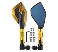 Motorcycle Side Mirrors For CB650R CB650 R CB 650R CBR650R CBR 650R Motorcycle Rearview Mirror CNC Side Mirrors Thread Size 10MM 8MM(2-Gold)