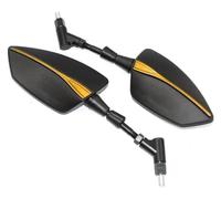 Motorcycle Side Mirrors For T&RANSALP 600 650 700 XLV Motorcycle Side Rear View Rearview Mirrors Universal Motorcycle Mirror Rearview Mirror(Gold)