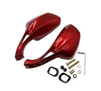 Motorcycle Side Mirrors Rear View Glasses 8mm For Suzuki Motorcycle side mirrors(Rose red)