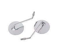 Motorcycle Side Mirrors Replacement 10mm Chrome Rearview Mirror Accessories Motorcycle Mirrors