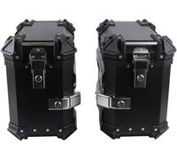 Motorcycle Side Panniers Boxes Pair | 38L large capacity aluminum alloy suitcase with anti-collision corners, suitable for motorcycle travel