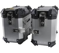 Motorcycle Side Panniers Boxes Pair | 38L large capacity aluminum alloy suitcase with anti-collision corners, suitable for motorcycle travel