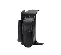 Motorcycle Side Pouch Saddlebag Storage Bag Luggage Case With Mounting Tabs Synthetic Leather Rigid Access suitable for daily commuting weekend rides travel, Black Left Side