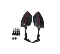 Motorcycle Side Rear View Mirrors Rearview Handlebar Mirror For X-ADV750 For XADV750 For ADV150 For ADV350 Motorcycle Handlebar End Mirrors(Red)