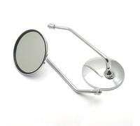 Motorcycle Side Rearview A Pair Chrome Motorcycle Scooter Universal Rear View Mirror 8 Mm Thread Round Oval Convex Mirrors Motorcycle Mirrors