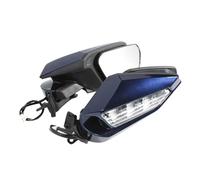 Motorcycle Side Rearview For Goldwing GL1800 2018 2019 2020 2021 2022 2023 Motorcycle Rear View Side Mirrors LED Turn Signal Light Lens Motorcycle Mirrors(Blue)