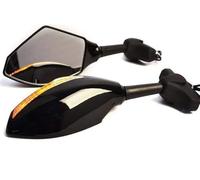Motorcycle Side Rearview For KAWASAKI For NINJA 6R 9R 650R 250R 636 MOTORCYCLE LED TURN SIGNAL MIRRORS Motorcycle Mirrors(Black Smoke lens)