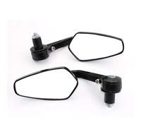 Motorcycle Side Rearview Motorcycle 7 8 22 Mm Rearview Mirrors Universal Diamond Shaped Modified Anti Glare Modified Curved Rod Rearview Mirror Motorcycle Mirrors(Clear Glass)