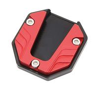 Motorcycle Side Stand Enlarge Foot Pad, Motorbike Side Stand Foot Extender Motorcycle Aluminum Alloy Foot Side Stand Kickstand Extension Pad (Red)
