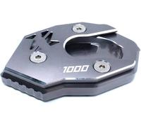 motorcycle side stand extender Motorcycles Z1000 Z 1000 Motorcycle CNC Kickstand Foot Side Stand Extension Pad Support Plate(Gray)