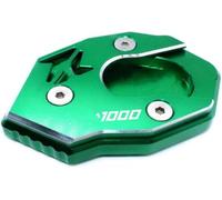 motorcycle side stand extender Motorcycles Z1000 Z 1000 Motorcycle CNC Kickstand Foot Side Stand Extension Pad Support Plate(Green)