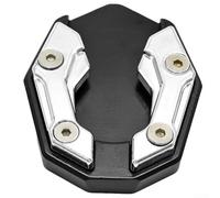 Motorcycle Side Stand Extension for NMAX Scooter Kickstand Foot Pad Aluminum Extender with Anodized Finish for Unstable Ground (silver)