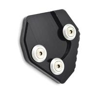 Motorcycle Side Stand For Y-AMAHA SMAX155 SMAX 155 2013 2014 2015 2016 Motorcycle Kickstand Side Shoe Foot Rests Stand Extension Enlarger(Black- Silver)