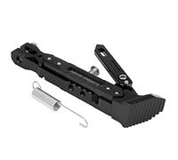 Motorcycle Side Stand,KIMISS Motorbike Stands Aluminum Alloy Universal Adjustable Foot Side Support Stand (Black)