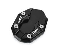 Motorcycle Side Stand Motorcycle Accessories Kickstand Enlarge Plate Pad Foot Side Stand For CFMOTO 150SC CF150SC 2024 2025 2026(Black- Silver)