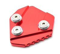 Motorcycle Side Stand Motorcycle CNC Aluminum For Y-AMAHA SMAX155 SMAX 155 2013 2014 2015 2016 Kickstand Foot Side Stand Extension Pad Support Plate Enlarge(Black- Silver)