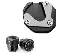 Motorcycle Side Stand Pad For For HORNET For CB750 For CB 750 Kickstand Plate Extension Foot Support Enlarge, Valve Cap Motorbike Kickstand Side Stand Enlarge Pad(Titanium 1)