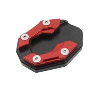 Motorcycle Side Stand Pad For Y-AMAHA NMAX155 XMAX300 Scooter Motorcycle Bike Kickstand Extender Foot Side Stand Extension Pad Support Plate(Red)