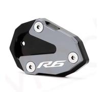 Motorcycle Side Stand Pad For Y-AMAHA YZFR6 YZF R6 2013 2014-2017 2018 2019 2020 2021 2022 Motorcycle Kickstand Foot Side Stand Extension Pad Support Plate(Grey)