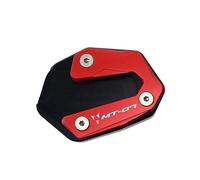 Motorcycle Side Stand Pad Motorcycle Accessories Parking Kickstand Foot Single Leg Side Stand Enlarger Pad For Yam&aha MT07 MT-07 2022 2023(Red)