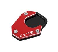 Motorcycle Side Stand Pad Motorcycle Kickstand Extension Plate Side Stand Support Enlarger Pad For CRF 250L 250 Rally CRF250L CRF250 RALLY(Red-with logo)