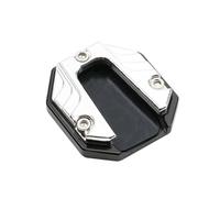 Motorcycle Side Stand Pad Motorcycle Universal Accessories Kickstand Extender Foot Side Stand Support Enlarged Base Foot Stand Extension Pad(Silver)