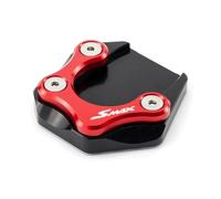 Motorcycle Side Stand Pad Motorcycles Accessories Parking Foot Side Stand Enlarger Plate Pad Kickstand Extension For Yam&aha SMAX155 SMAX 155(Red)