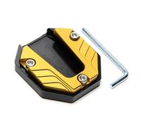 Motorcycle Side Stand Pad Stand Foot Support Accessories Motorbike Side Kick Stand Pad Foot Extension Pad Parking Plate Base Motorcycle Kickstand(Gold)