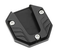 Motorcycle Side Stand Plate Pad,High Strength Wear Resistant Kickstand Pad Extender Universal Sturdy Anodic Oxidation Coloring Stable for Soft Surface(Black)