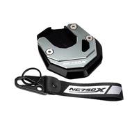 Motorcycle side support enlarged foot support pad For Hon@&da NC750X NC 750X NC750 X 2014-2020 2021-2023 Motorcycle Key Chain Side Stand Pad Kickstand Enlarger Support Extension(2021-2023 Grey-A)