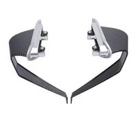 Motorcycle Side Wing For Du&cati For Mon&ster 937 SP Plus For Mon&ster 950 2021-2023 Motorcycle Aerodynamic Side Downforce Naked Spoilers Fixed Winglet Wing Panel Cover Fairing(Carbon Fiber -Silver)