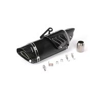 Motorcycle Silencer For Benelli For TRK502 Motorcycle Oblique Four-corner Real Carbon Fiber Cover Carbon Head Exhaust Pipe(Black)