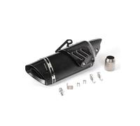 Motorcycle Silencer For Benelli For TRK502 Motorcycle Oblique Four-corner Real Carbon Fiber Cover Exhaust Pipe(Full black)