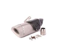 Motorcycle Silencer For Benelli For TRK502 Motorcycle Oblique Four-corner Real Carbon Fiber Cover Exhaust Pipe(Full imitation titanium)