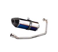 Motorcycle Silencer For Suzuki For GSX-R150 For GSX-R125 Stainless Steel Front Section R77 Real Carbon Fiber Tail Section(Blued set)