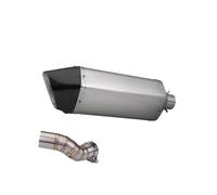Motorcycle Silencer For Z900 2017-2020 Stainless Steel Middle Section HF Seventh Force 470MM Short Tail Section(Middle section+titanium)