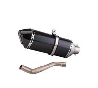Motorcycle Silencer For ZX-10R 2016-2020 Titanium Alloy Middle Section 470 Oblique Tail Large Hexagonal Real Carbon Fiber Tail Section(Bright set)