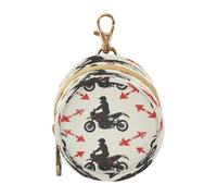 Motorcycle Silhouette Newborned Boy Pacifier Case Holder with Zipper and Clip Wristlet Wallet, Baby Items Storage Container caja de almacenamiento para biberones
