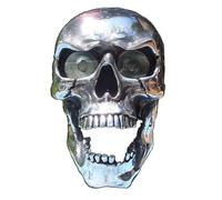 Motorcycle Skull Headlight - Skull Headlight at The Real Headlight, Motorcycle Skull Lamp | Retro Resin Chrome Skull Headlights Motorcycle Skull Front Light, 8.66 * 8.66 * 5.91in