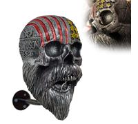 Motorcycle Skull Helmet Holder, 2024 New Wall Skull Head Helmet Holder, Wall Mount Motorcycle Helmet Rack, Helmet Holder for Biker Motorcycle Enthusiast