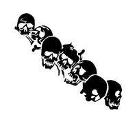 Motorcycle Skull Stickers | Halloween Reflective Car Stickers,Horror Auto Exterior Decoration, Cool Decals for Car, Motorcycle, Scooter