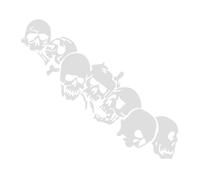 Motorcycle Skull Stickers - Halloween Reflective, Horror Decals | Spooky Season Auto Exterior Decoration For Motorcycles, Cars, And Scooters, Gothic Biker Graphics, Waterproof Vinyl Sticker Set, Creep
