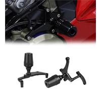 Motorcycle slider Motorcycles Accessories Engine Guard Protection Cover Frame Sliders Crash Pad Falling Protector For DUCATI V4S V4 Panigale 2025 2026(Black- Silver)