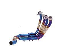 Motorcycle Slip On Escape Exhaust System Front Tube Connect Link Pipe For YZF R6 2017 2018 2019 2020 Outlet Tip(2)