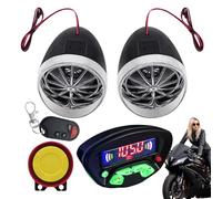 Motorcycle Speakers - MP3 Player, Waterproof Motorcycle Mp3 Player Audio Stereo Speaker System - Motorcycle Sound System MP3 Anti-Theft Alarms Music Amplifier With Remote Control