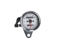 Motorcycle Speed Gauge Odometer 12V Universal Dual Motorcycle Meter Odometer Gauge With Neutral Headlight Turn Signal Indicator