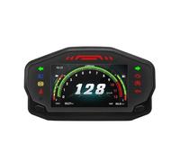 motorcycle Speedometer 12V Motorcycle Universal Tachometer Digital Dash Bracket Instrument Panel Dual Odometer Instrument Panel