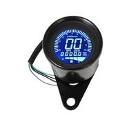 Motorcycle Speedometer 12V Universal Digital Motorcycle Speedometer Odometer Tachometer Gauge Fuel Meter Indicator Motorbike Instruments(Black)